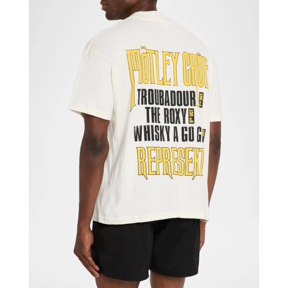 Represent x Motley Crue Men's Secret Show Graphic T-Shirt in Flat White - Picture 3 of 5